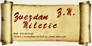 Zvezdan Miletić vizit kartica